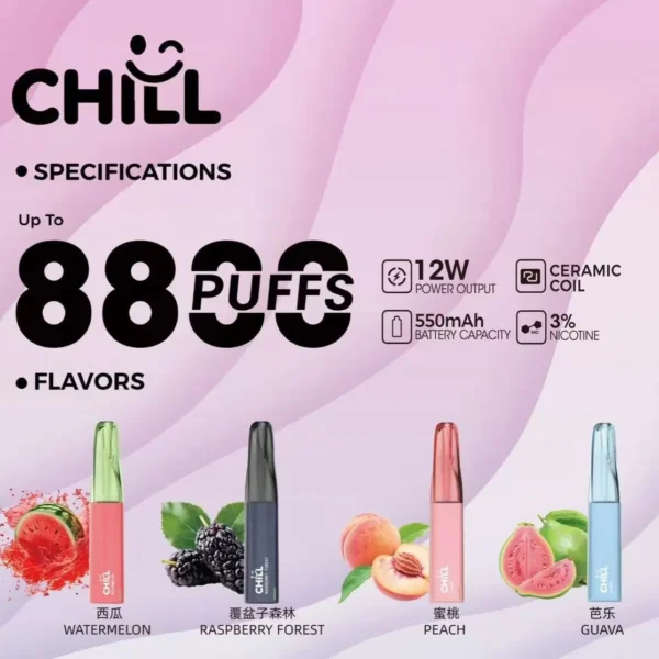 【新品上市】CHILL 抛棄式電子煙-8800口 | 鴨嘴造型新體驗 × 熱門爆款