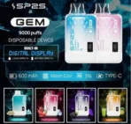 【9000口】SP2S GEM9000口拋棄式電子煙 | 智能屏幕大口數 性價比無敵