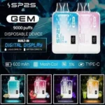 【9000口】SP2S GEM9000口拋棄式電子煙 | 智能屏幕大口數 性價比無敵